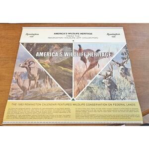 1983 Vintage Remington Dupont Calendar Hunting and Wildlife Memorabilia